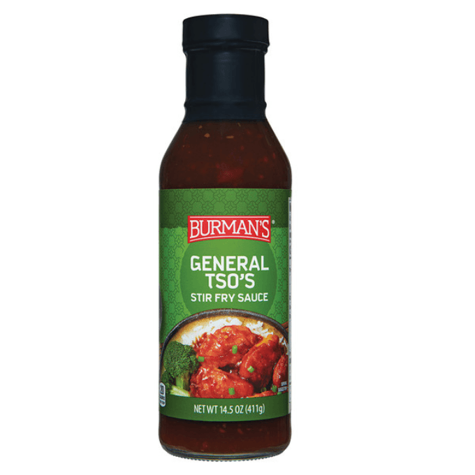 A bottle of General Tso's sauce