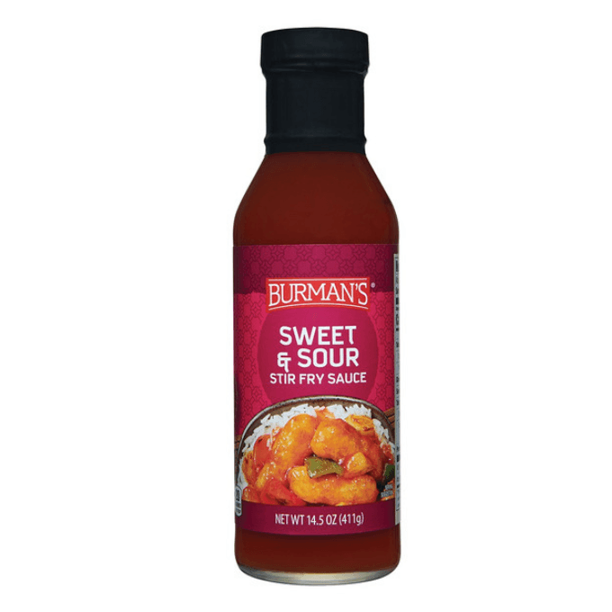A bottle of sweet and sour sauce