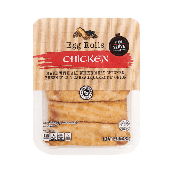 A package of egg rolls