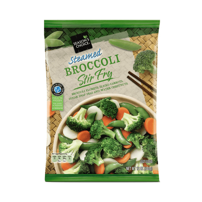 A bag of broccoli stir fry