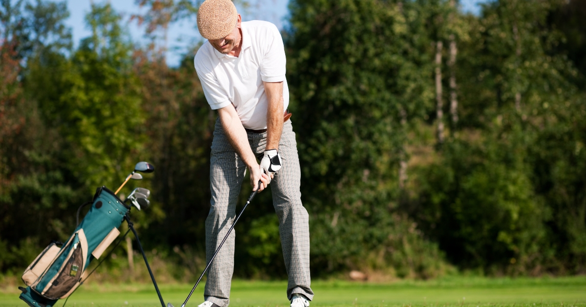 senior male golf player