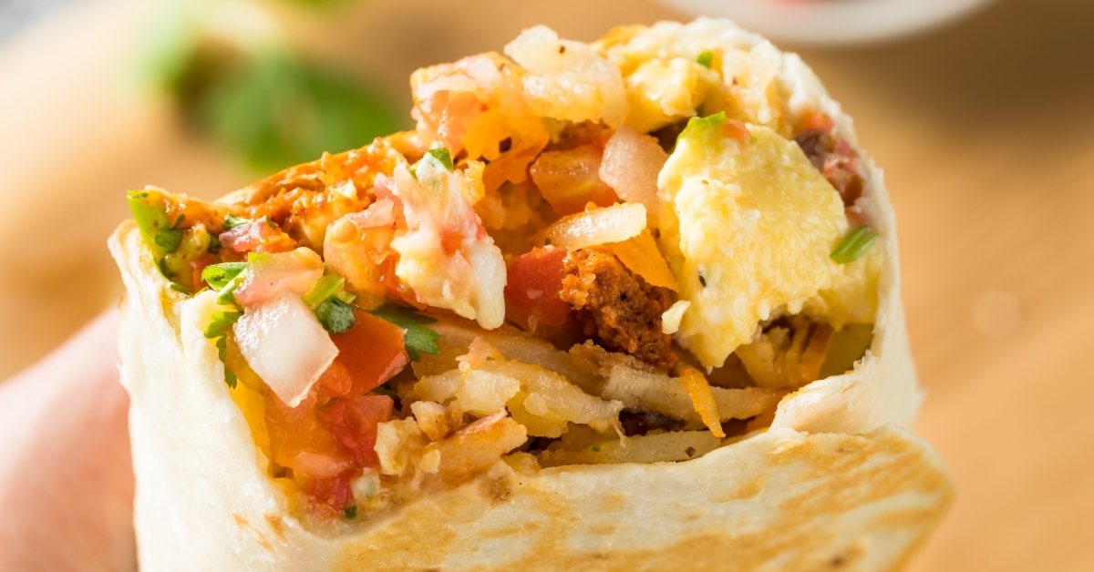 Homemade Chorizo Breakfast Burritos
