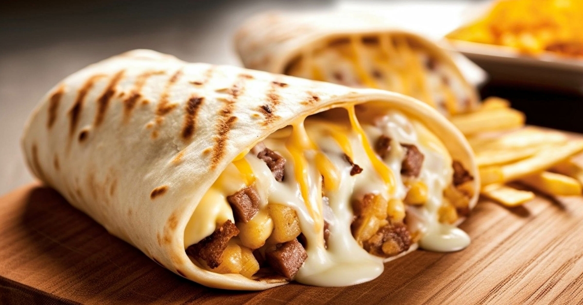 Two cheesy French Tacos Sandwich