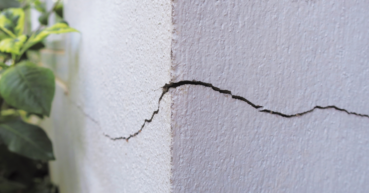 cracked concrete building wall