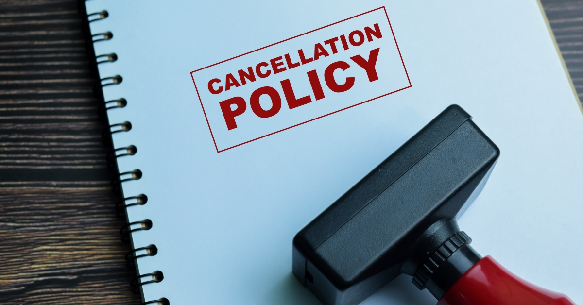 rubber stamper and cancellation policy