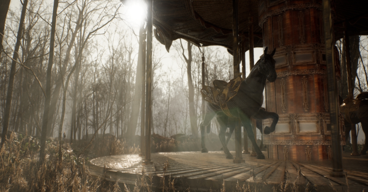 abandoned merry-go-round