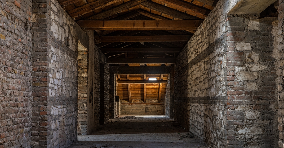 creepy attic interior