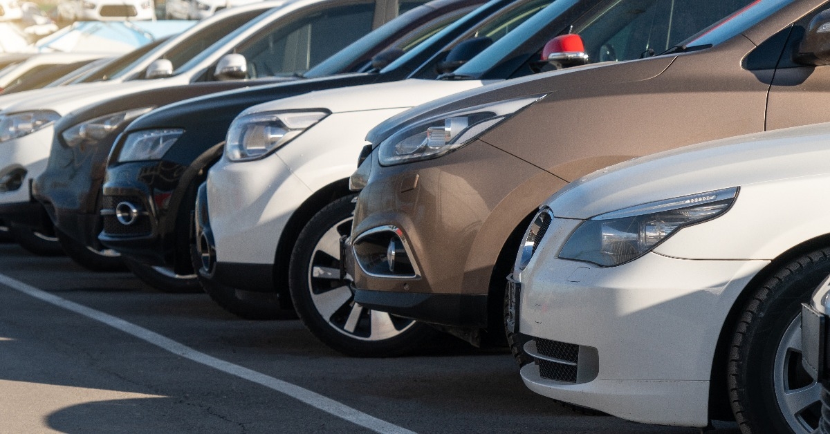 used cars in a row