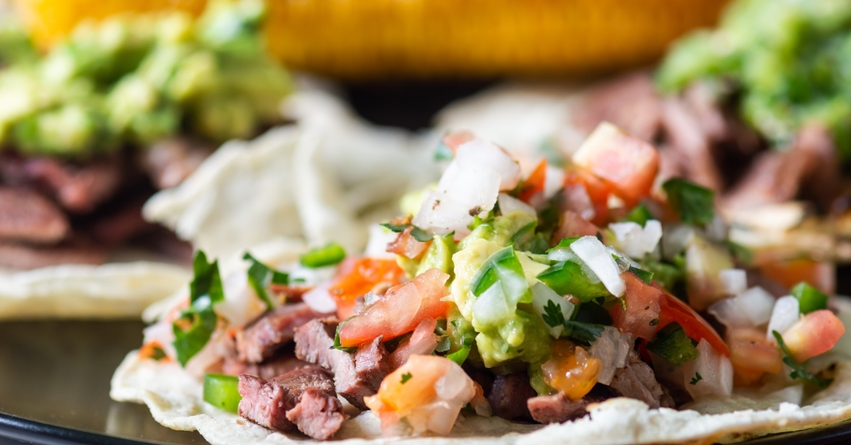 Tijuana grilled beef tacos