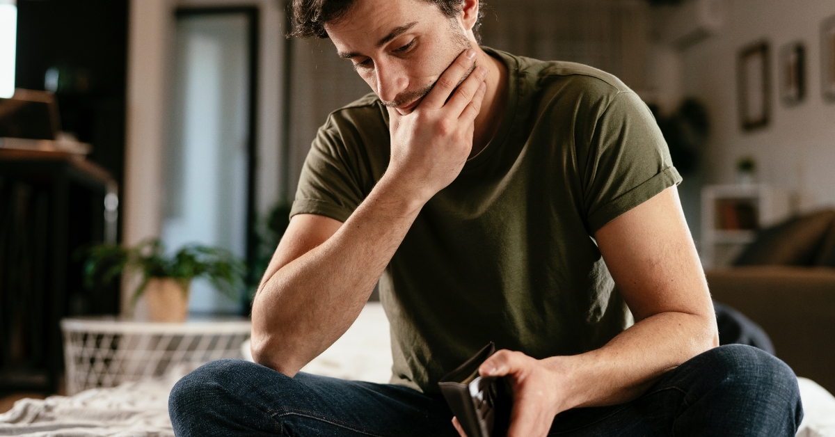 unemployed sad man