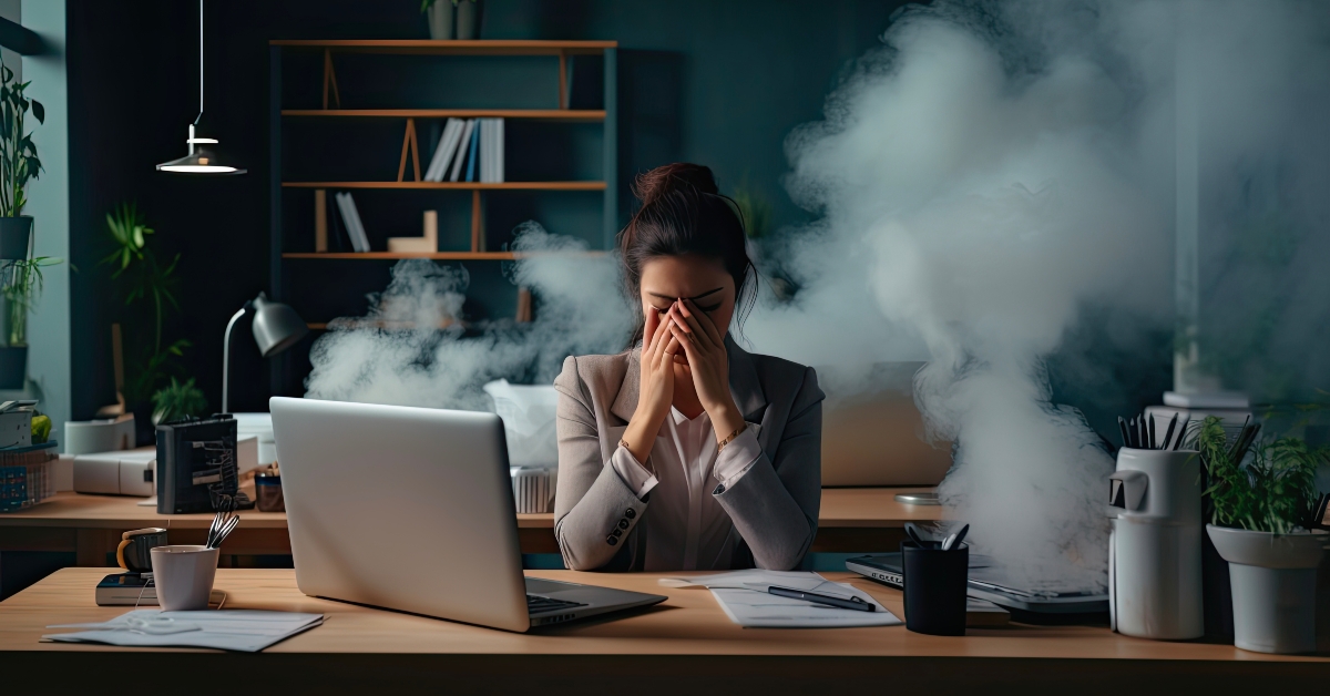 work overload and burnout concept