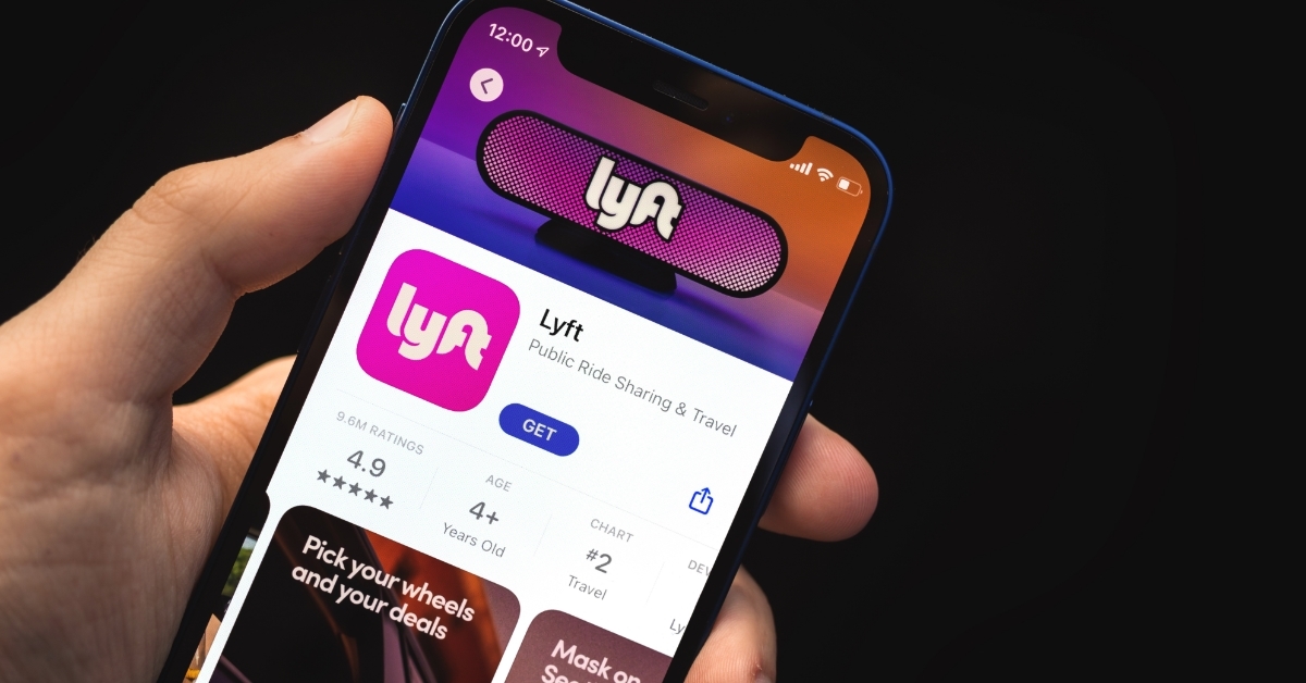 lyft app on smartphone