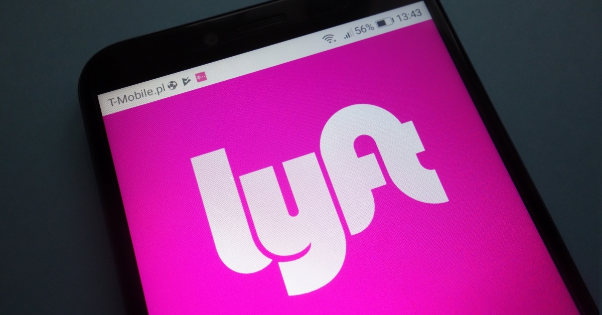 lyft logo on smartphone