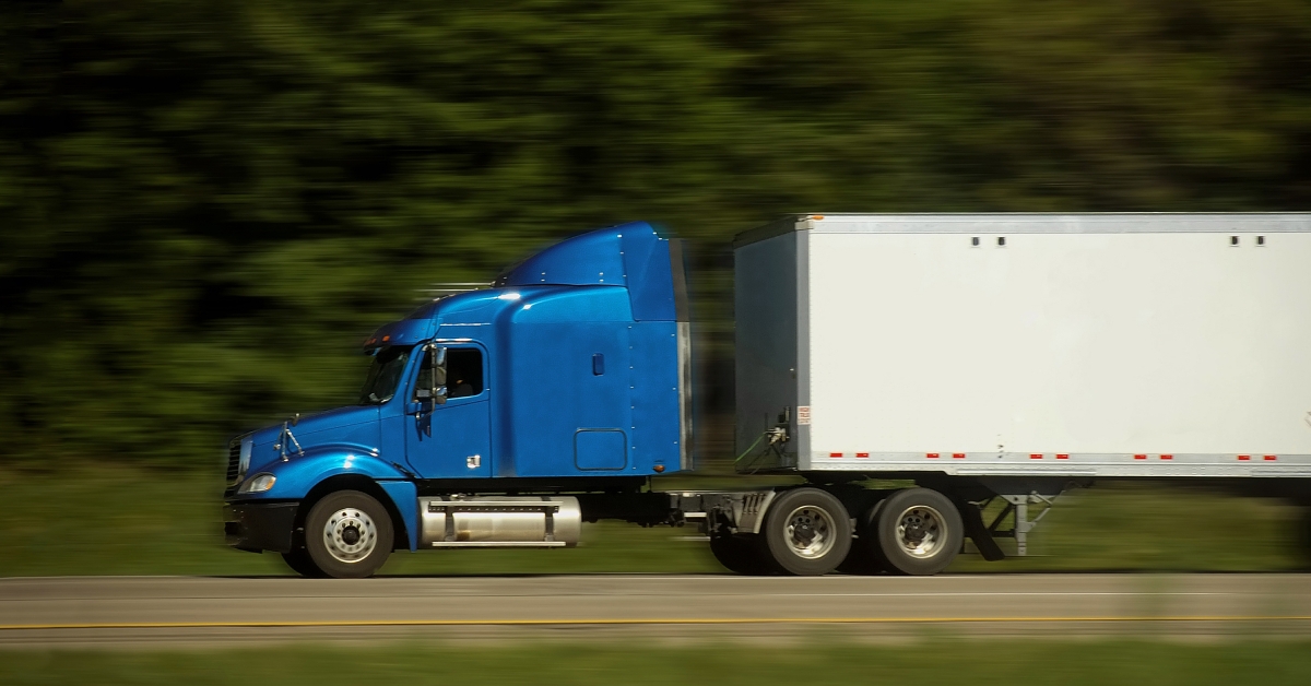 semi trucks on freeway