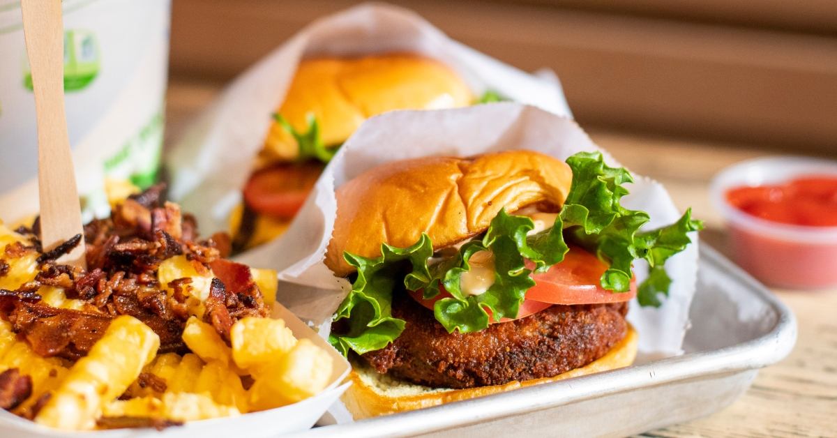 shake shack burger and fries