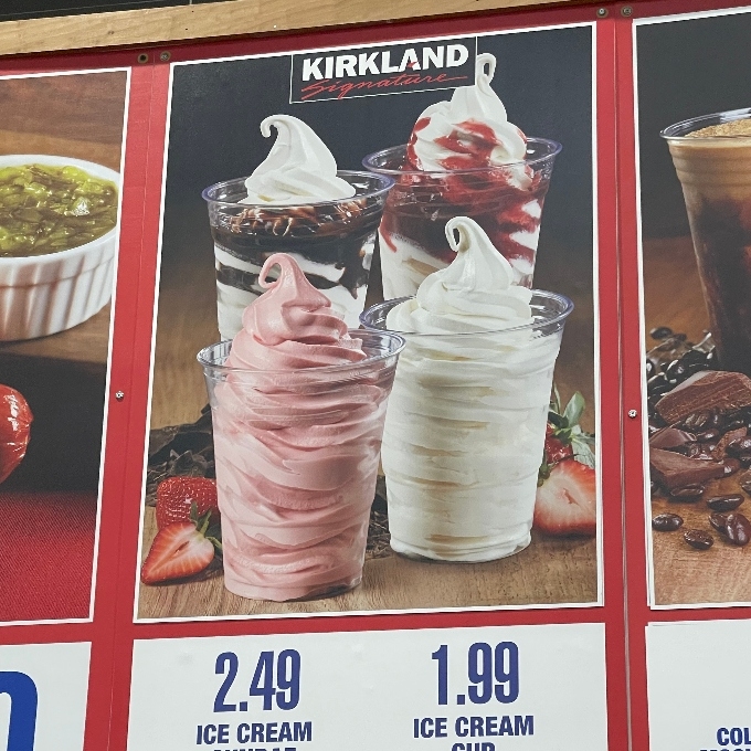 Ice Cream Sundae kirkland signature menu