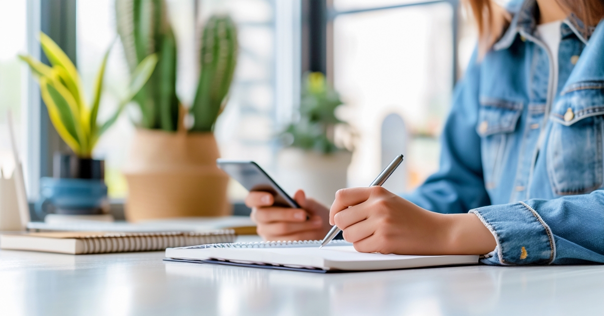 accountant working on finances