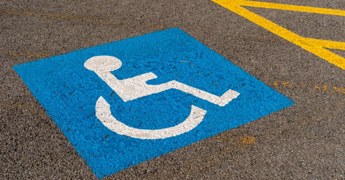 disabled blue parking sign