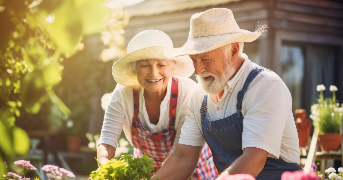gardeners caring for flowers