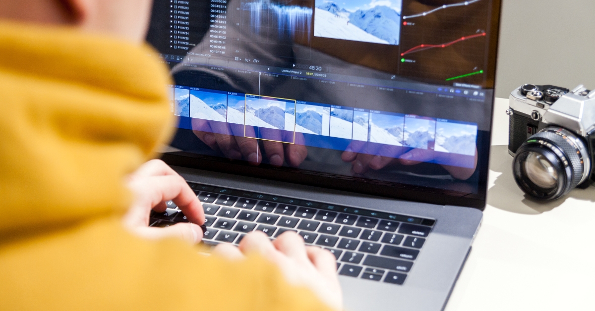 video editing with laptop