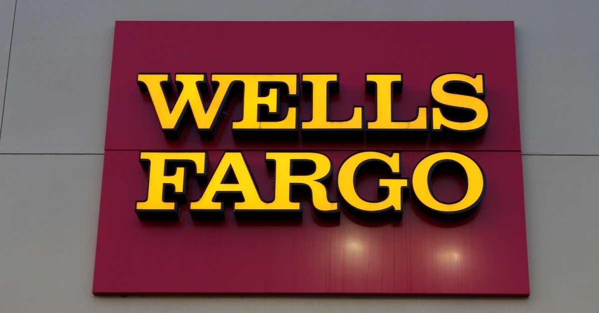 Wells Fargo bank sign board