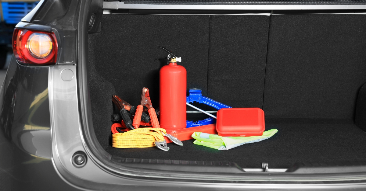 car safety equipment in trunk