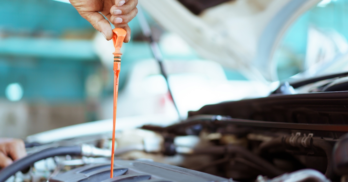 checking car oil