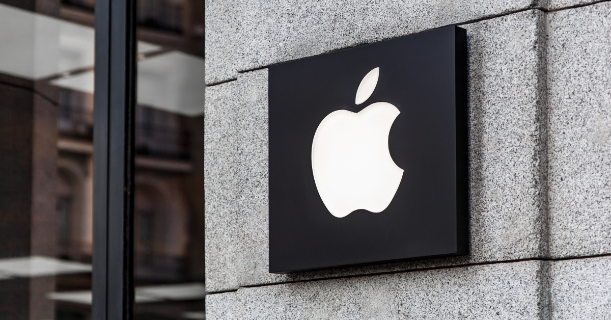 Apple logo on street madrid spain