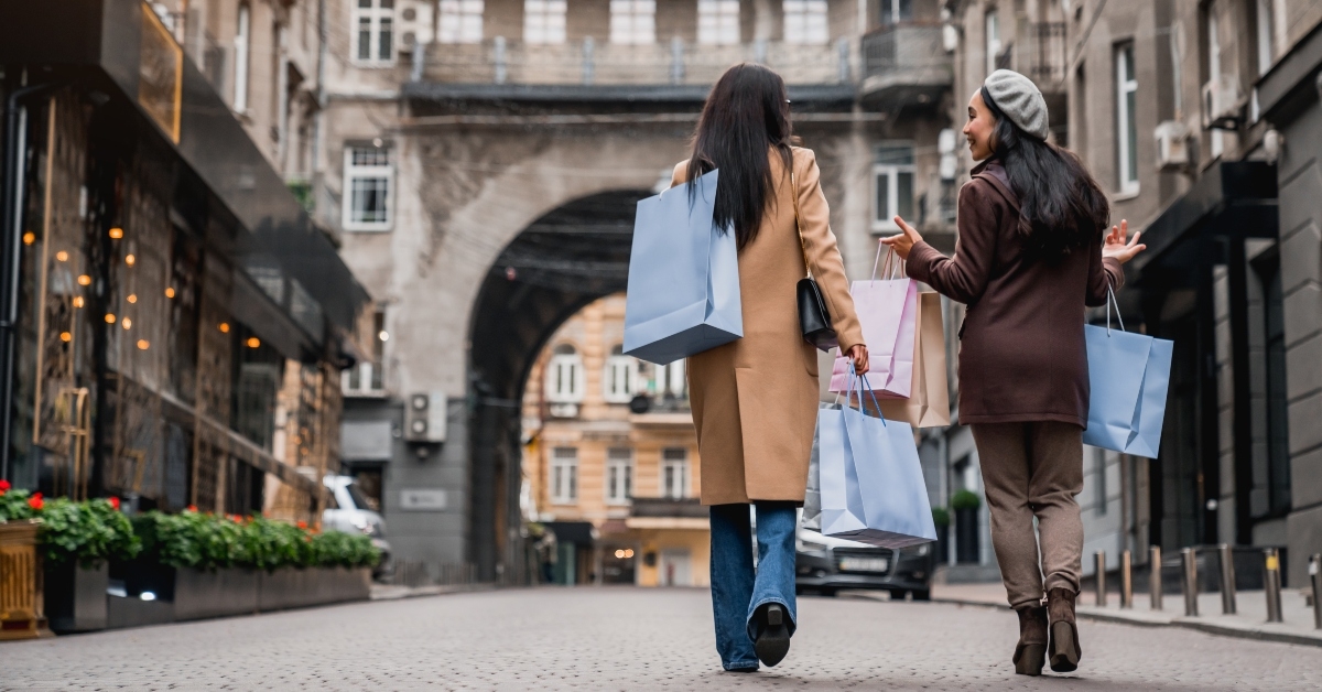 friends out for shopping 