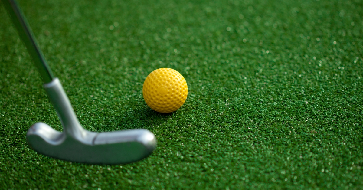golf club and ball