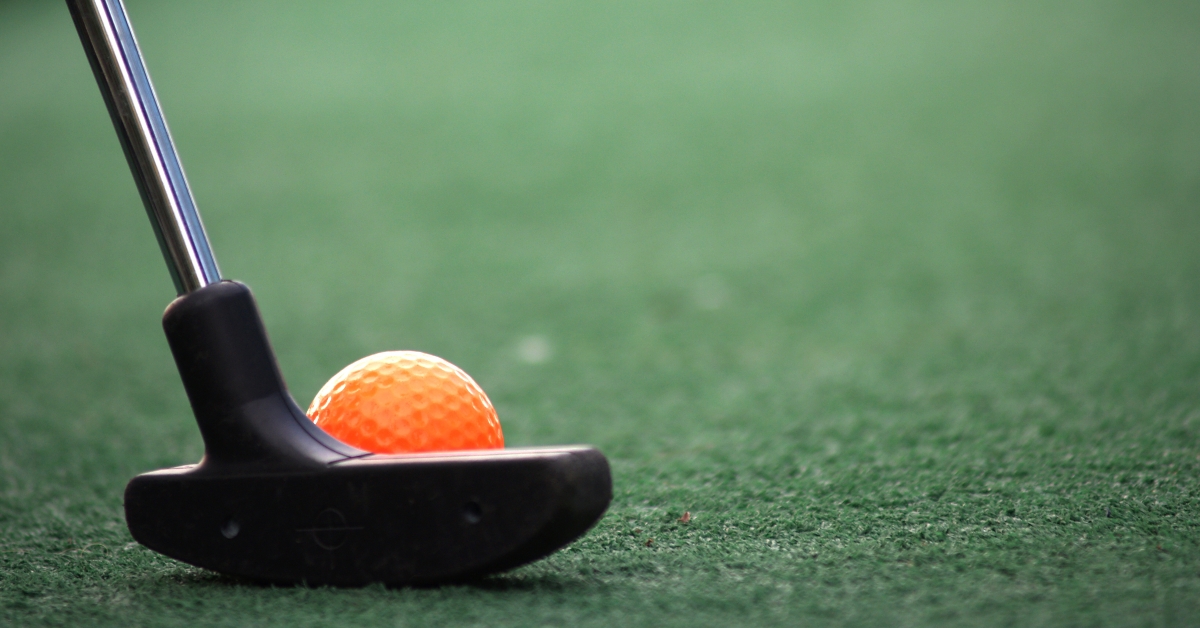 mini golf orange ball