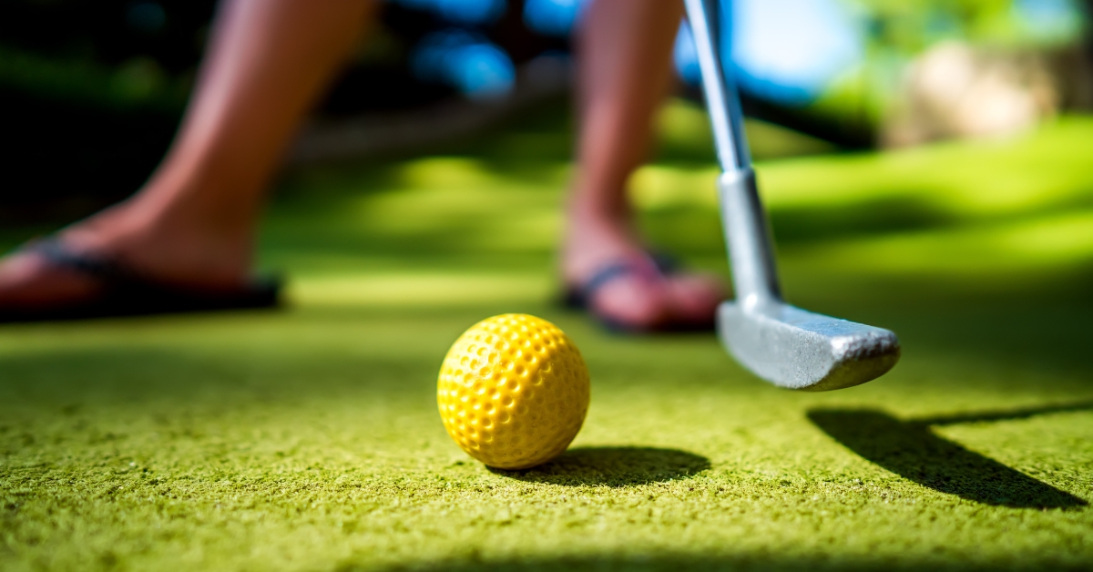 mini golf yellow ball