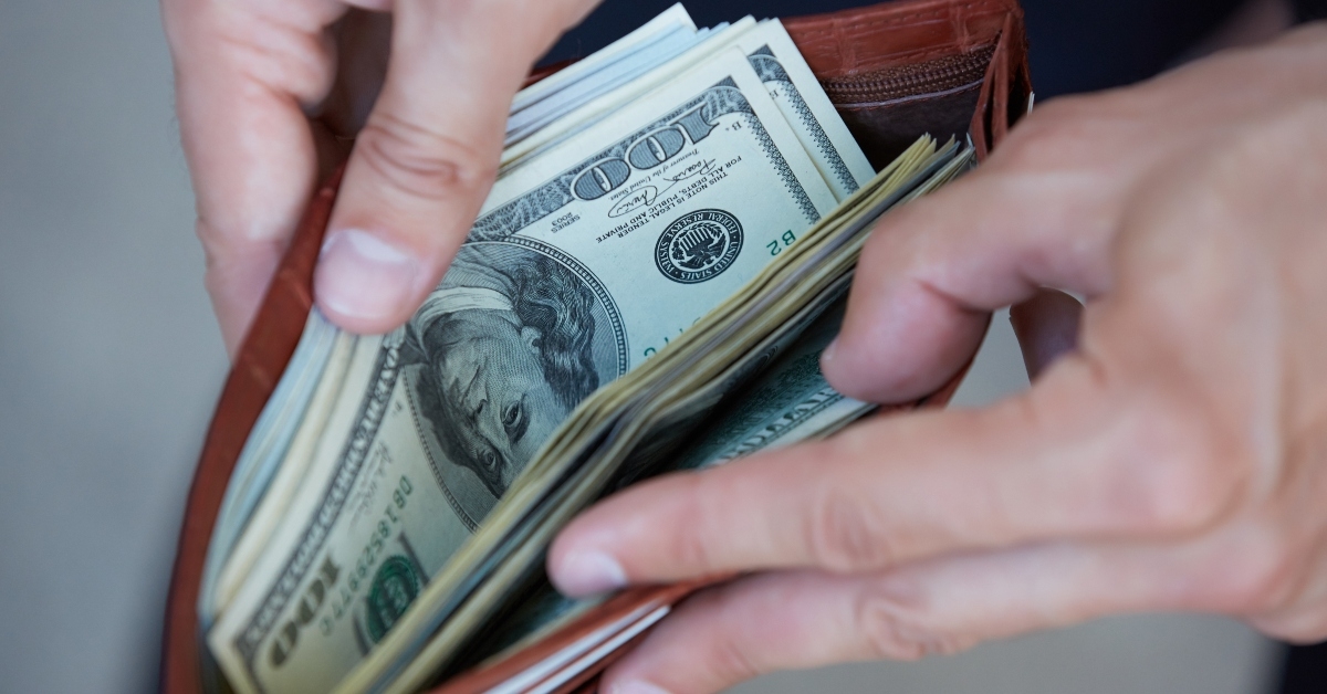 purse with money