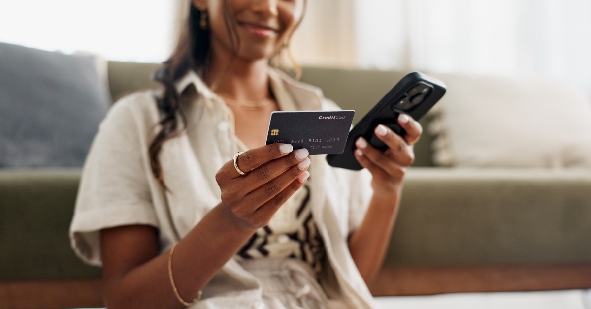 shopper on mobile smartphone 