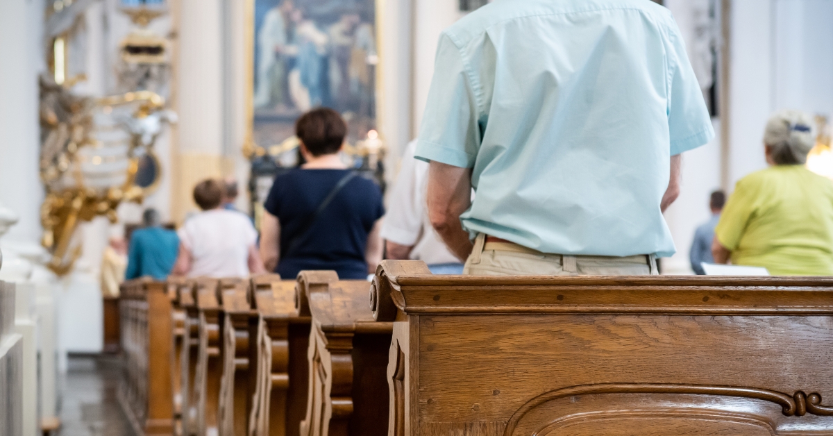 church mass worshiping on sunday