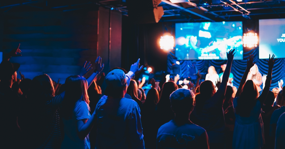 crowd at worship concert