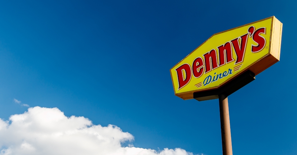 Sign for Denny's diner
