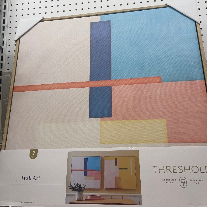 color block framed wall canvases