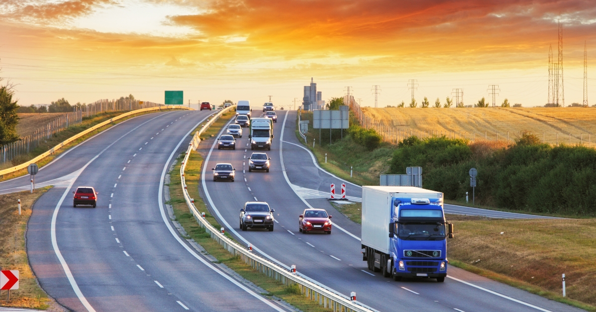 highway transportation with cars