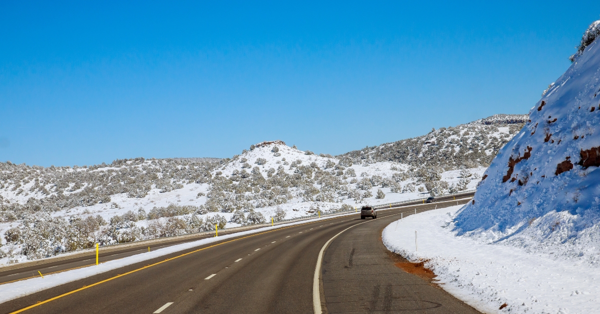 panorama view of snowy mountain