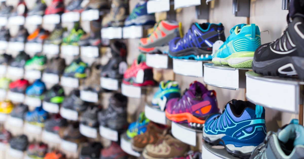  shelves of the store