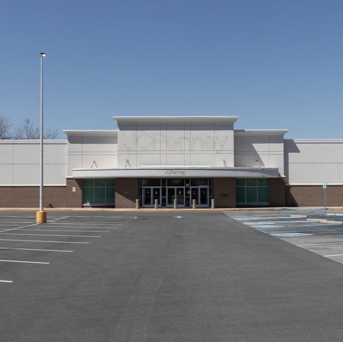 empty jcpenney lot and store