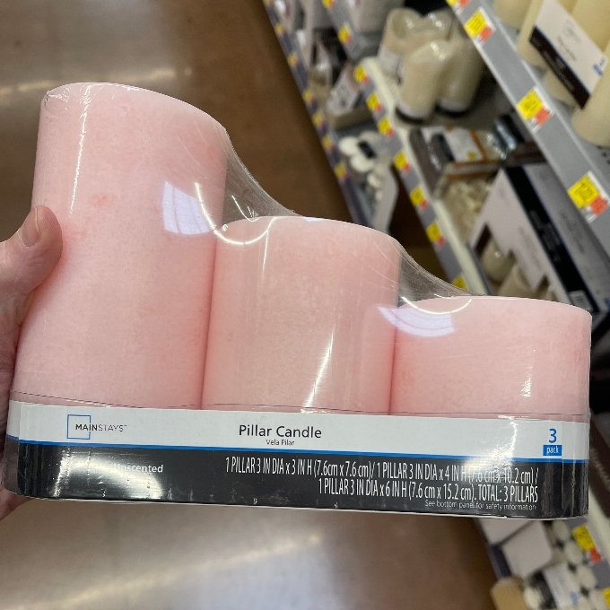 mainstays pillar candle set
