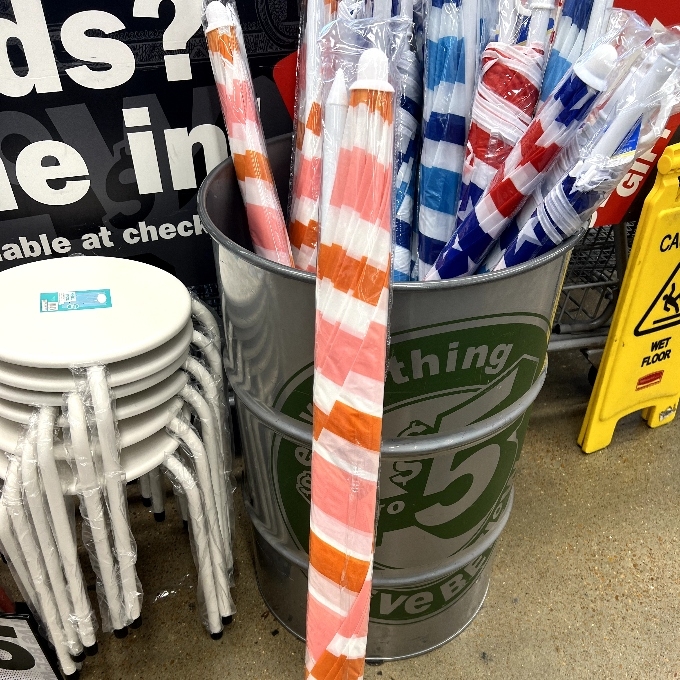 striped 6-ft beach umbrella