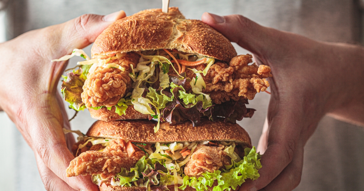 chicken sandwiches with coleslaw