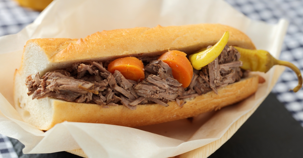 Italian beef sandwich