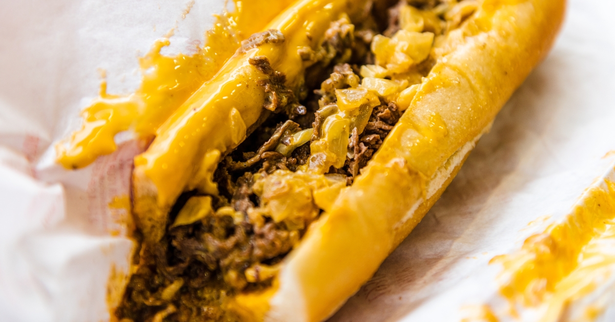 philly cheesesteak with onions