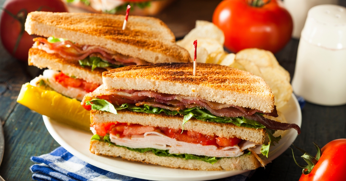 turkey and bacon club sandwich