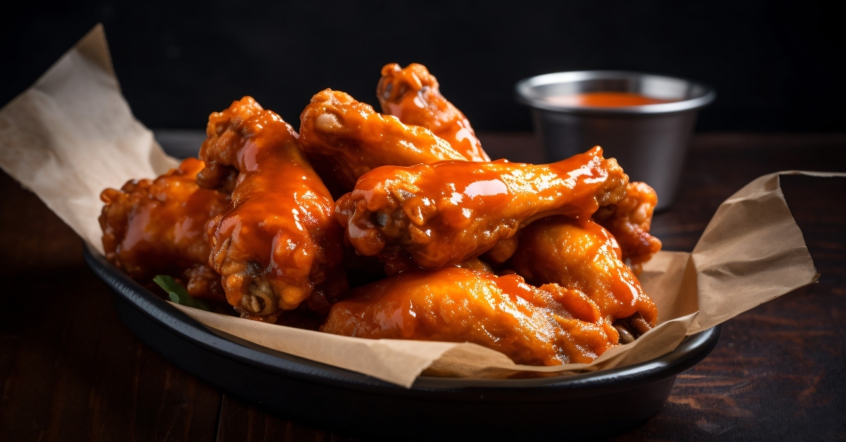 Chicken wings with sauce