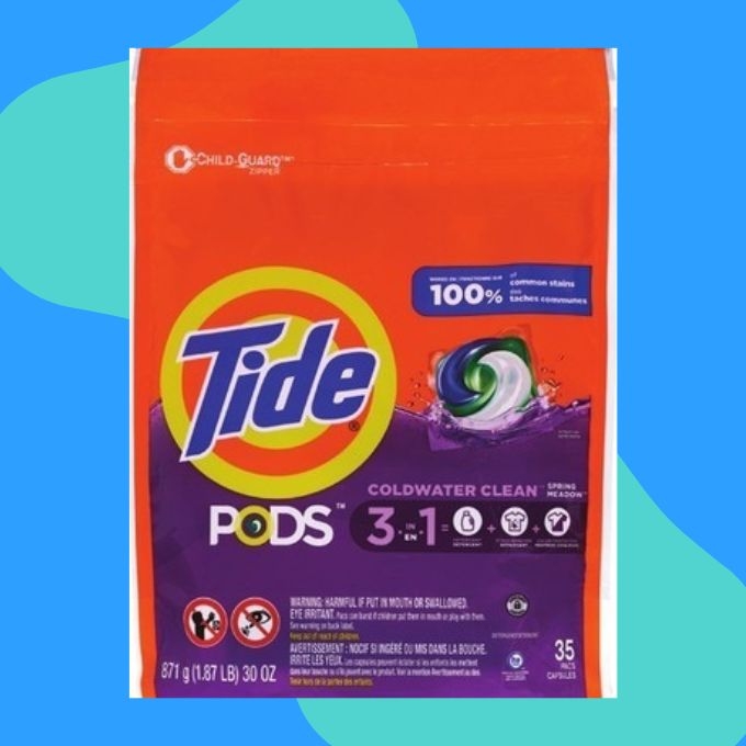 A bag of Tide Pods
